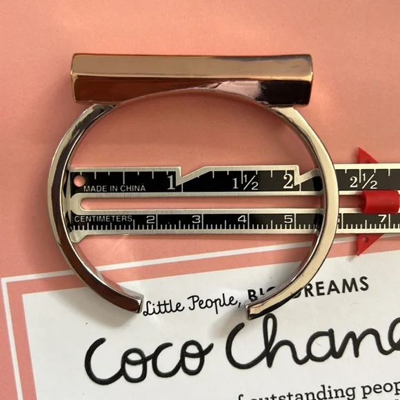 💎G&B GILES & BROTHER Mini Cuff Bracelet Bangle (Gilt) Silver & Rose Gold toned - Picture 2 of 5